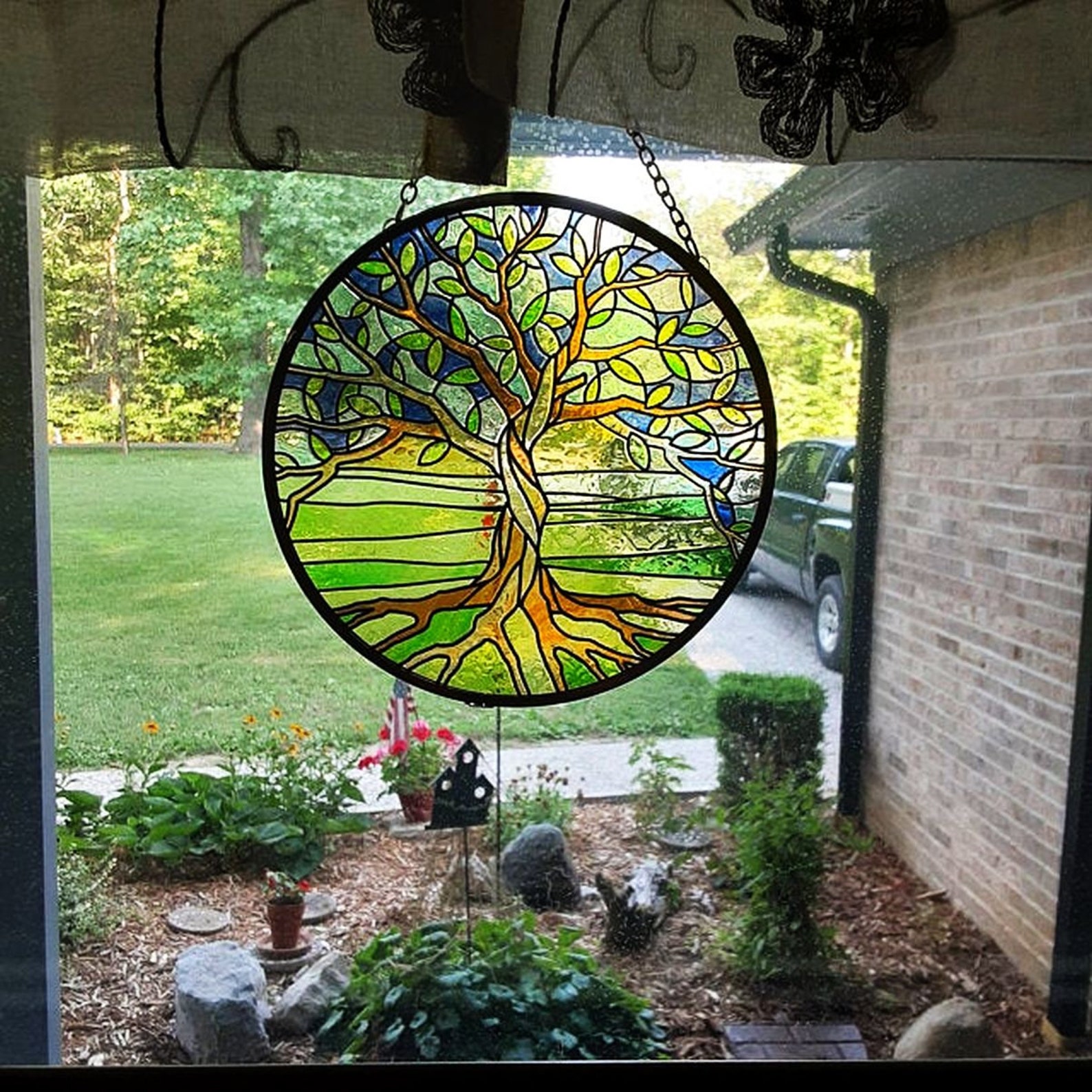 Tree of Life Stained Glass Suncatcher