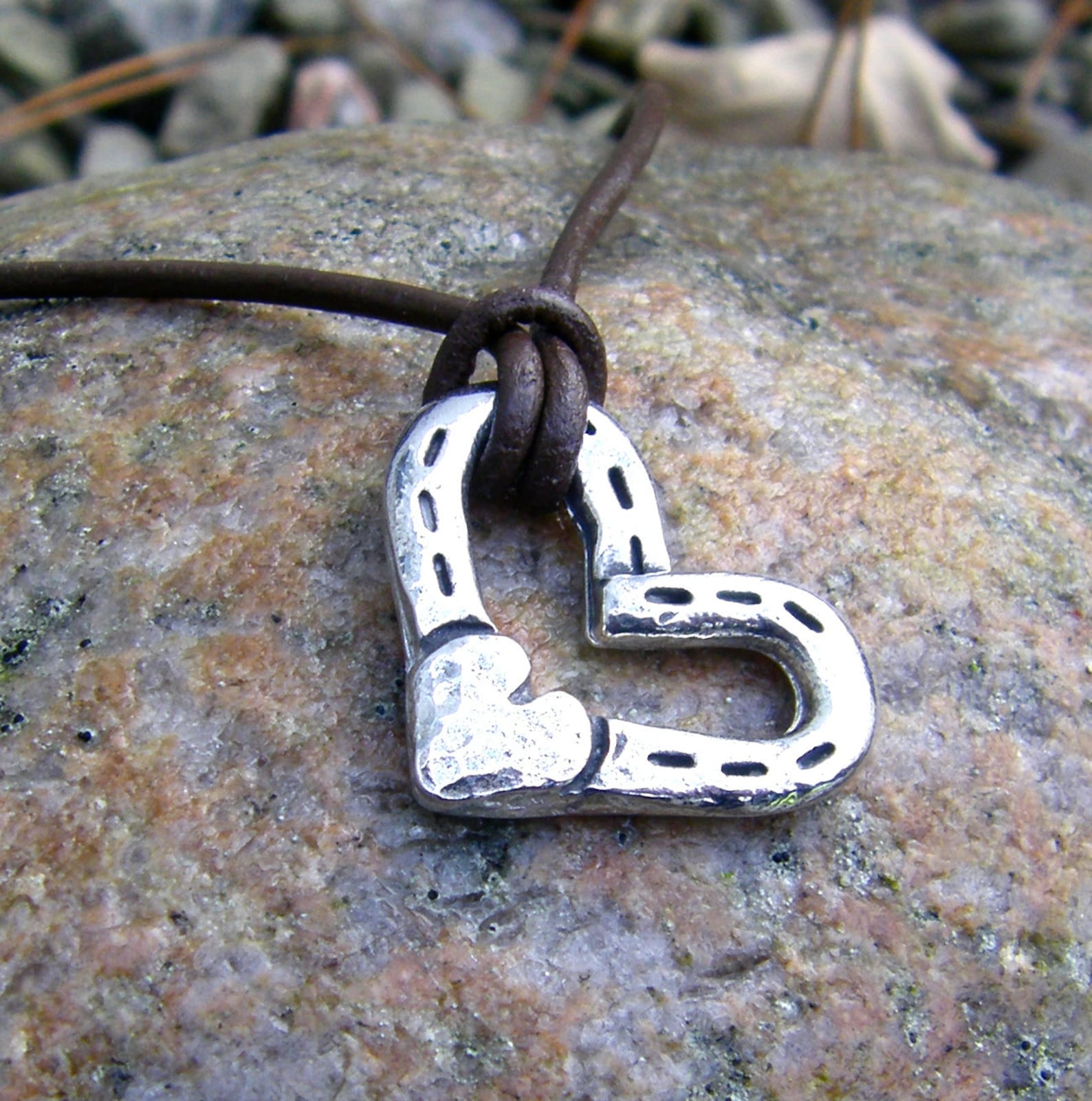 Heart and Horse Shoes Necklace