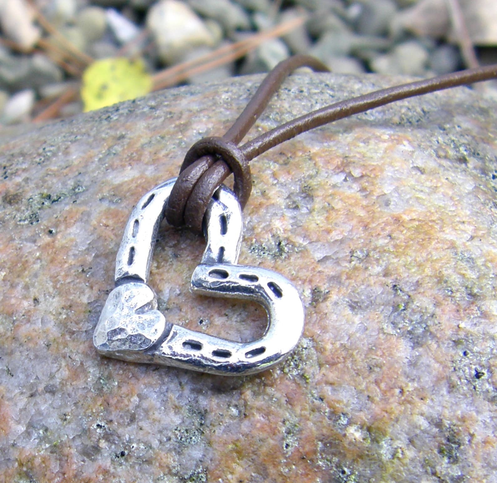 Heart and Horse Shoes Necklace