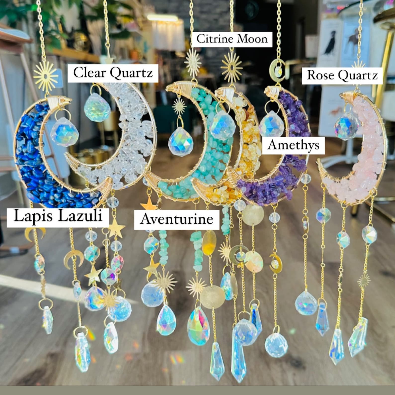 Crystal Moon Suncatcher