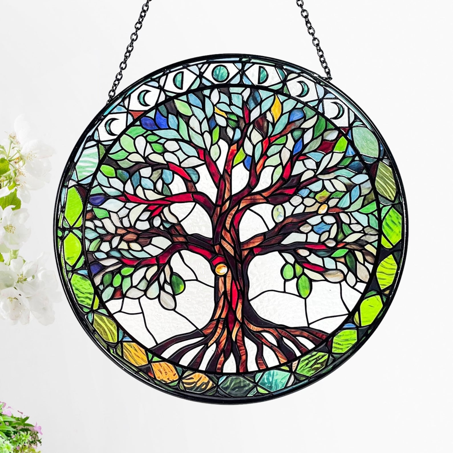 Tree of Life Stained Glass Suncatcher