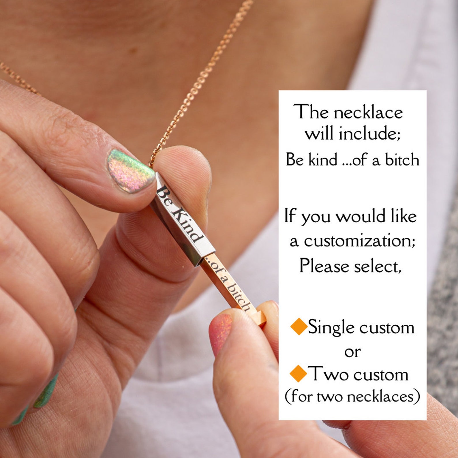 Custom Engraved Sarcastic Necklace 