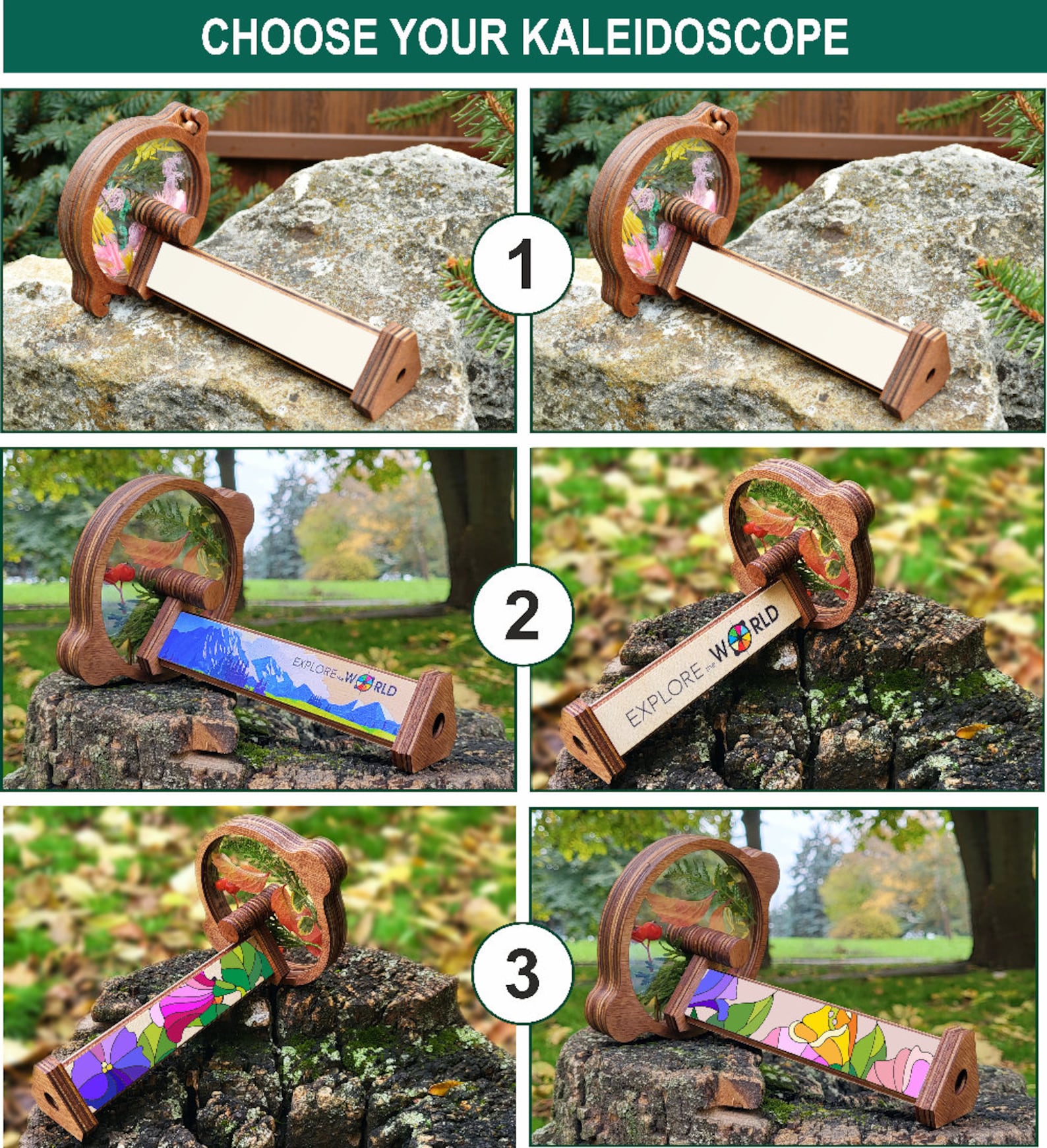 💗 Wooden DIY Kaleidoscope Kit