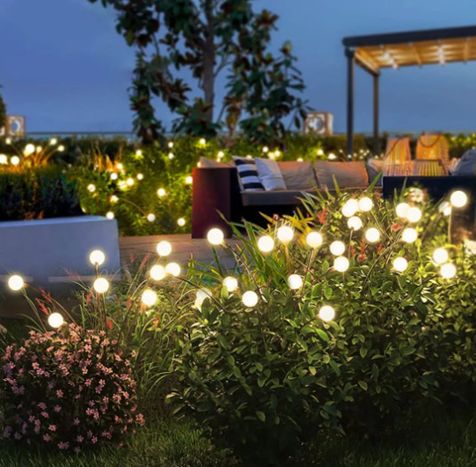 Firefly Solar LED Night Light For Patio Decor
