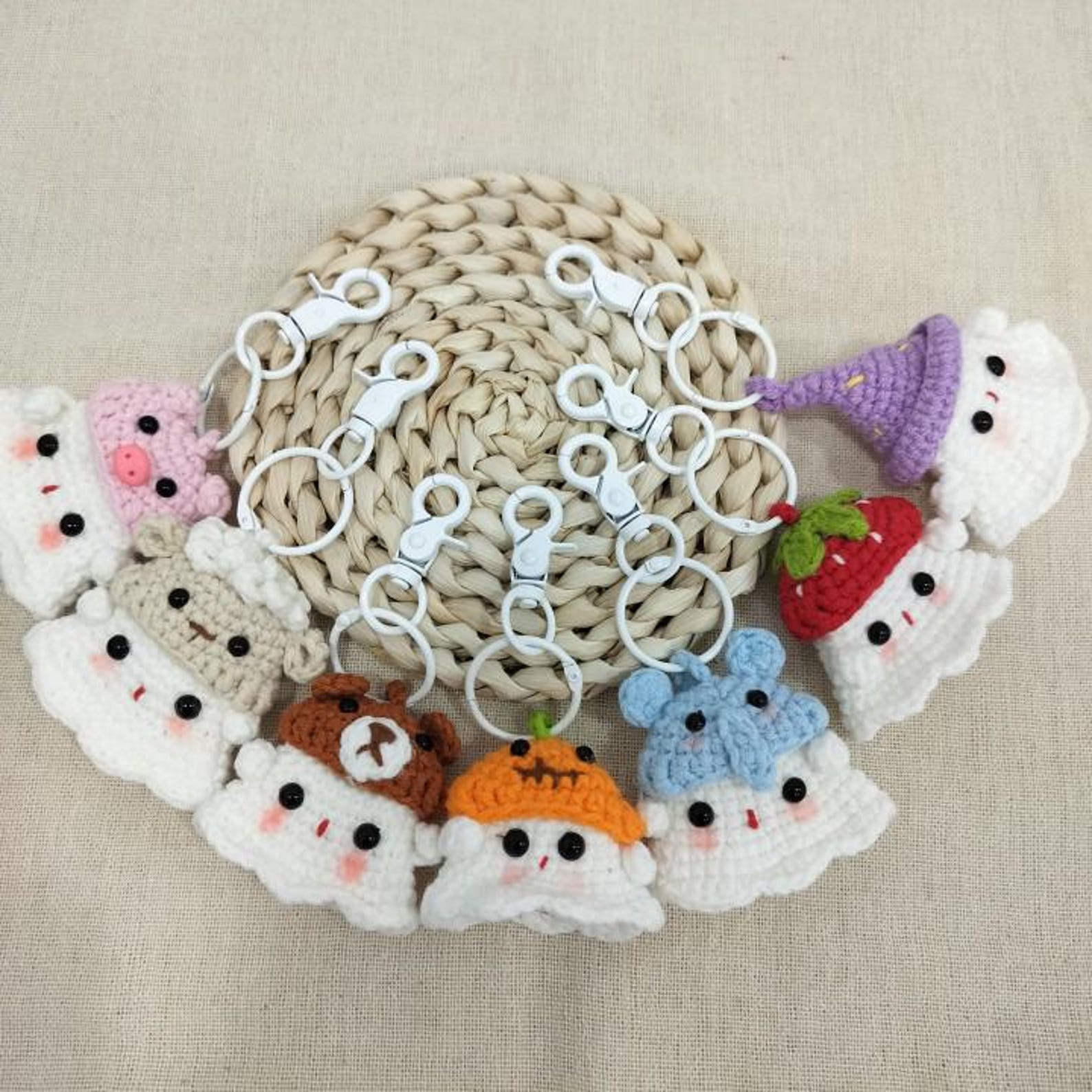 ☁Handmade Crochet Cloud Keychains🎁