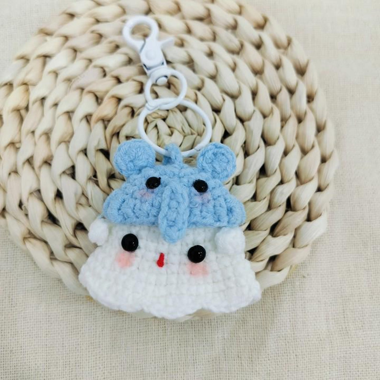 ☁Handmade Crochet Cloud Keychains🎁