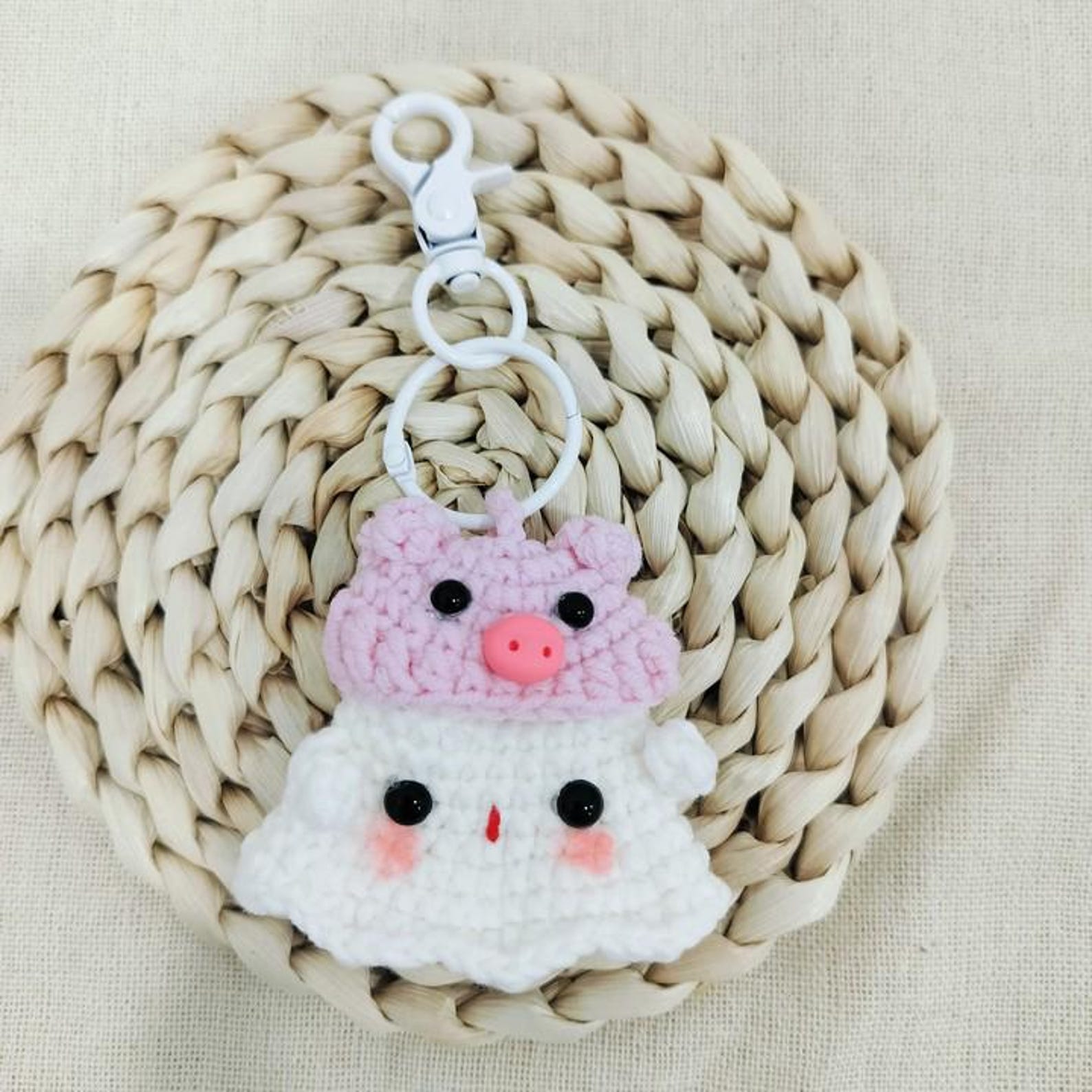 ☁Handmade Crochet Cloud Keychains🎁
