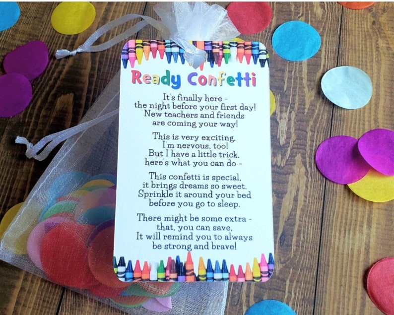Ready Confetti Back to School, Night Before First Day of School