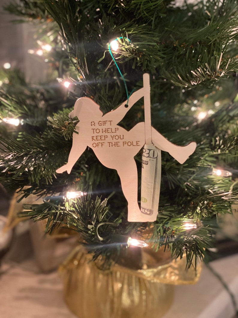 🔥Money Holder Stripper Ornament - Stay Off The Pole - Cash Gift Holder 🤣