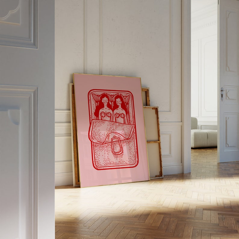 Mermaid Print Wall  Art Wall Decoration  Living Room Decoration