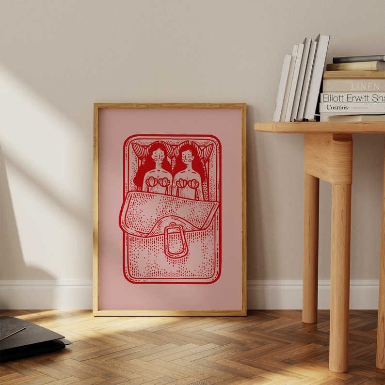 Mermaid Print Wall  Art Wall Decoration  Living Room Decoration