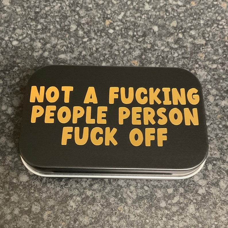 Rude tobacco tin smoker gift