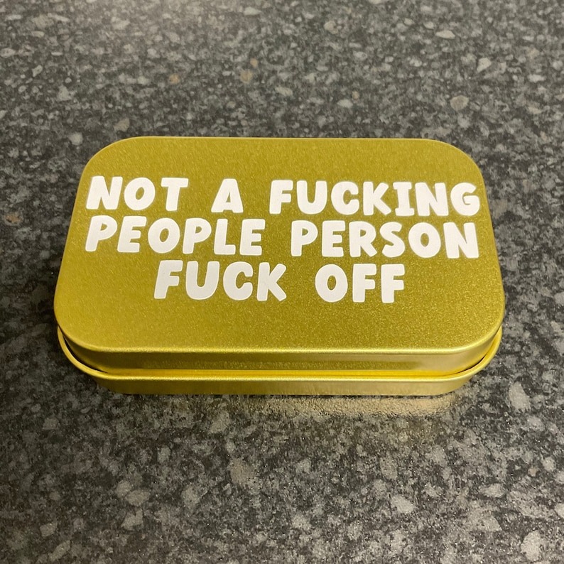 Rude tobacco tin smoker gift