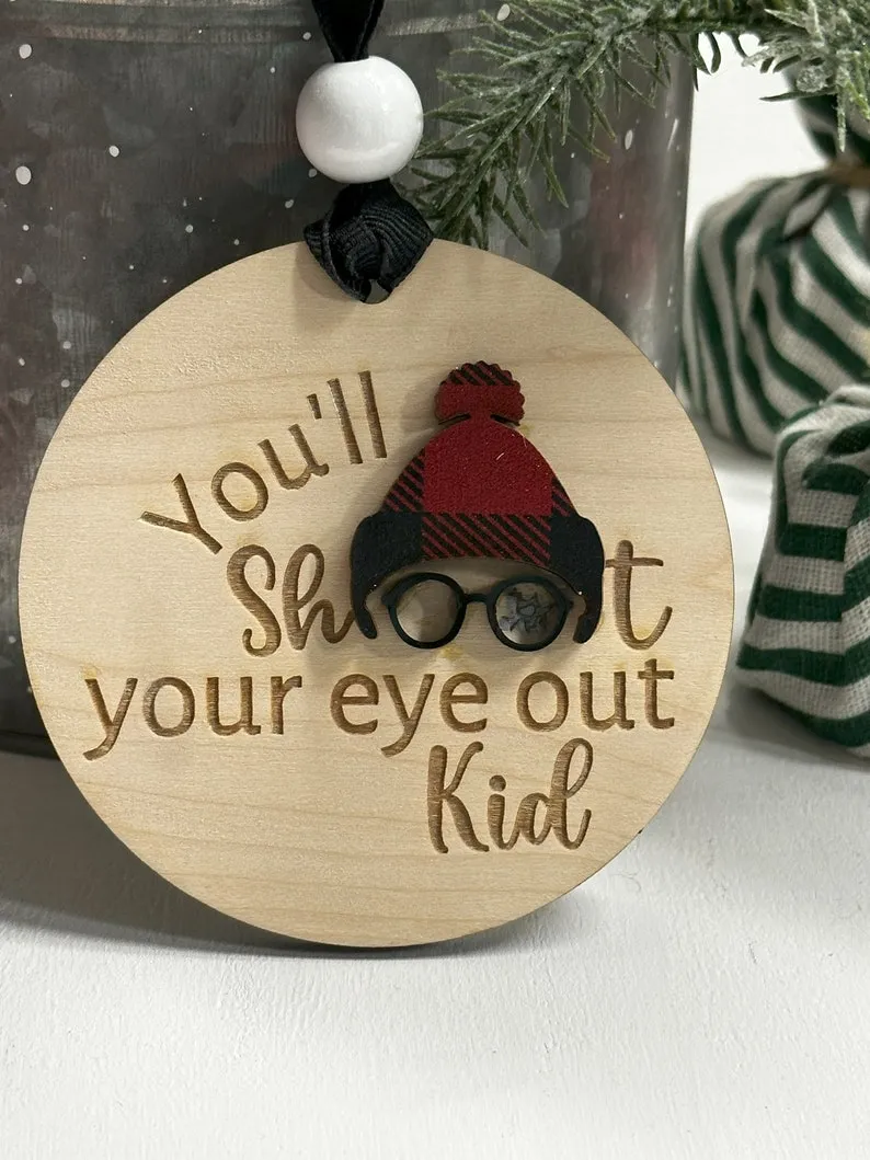 🤣Shoot Your Eye Out Glasses Christmas Ornament🎄