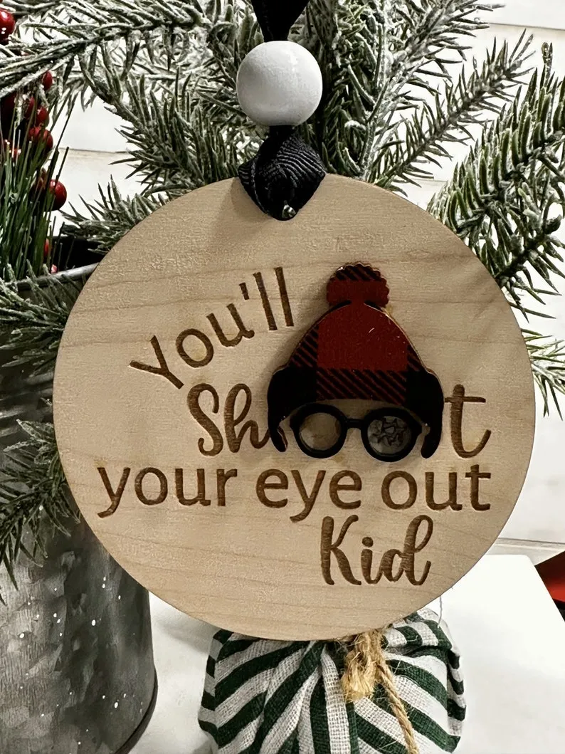 🤣Shoot Your Eye Out Glasses Christmas Ornament🎄