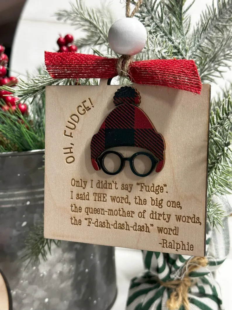 🤣Shoot Your Eye Out Glasses Christmas Ornament🎄