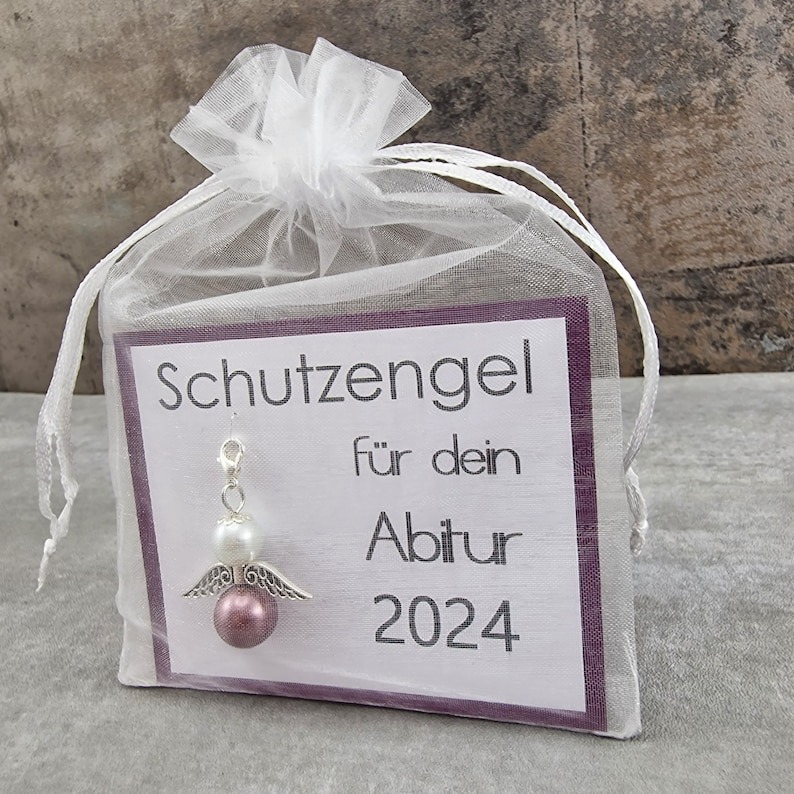 2024 High School Graduation Guardian Angel Lucky Charm Keychain Gift - High School Graduation and Exam Lucky Charm Gift Ideas