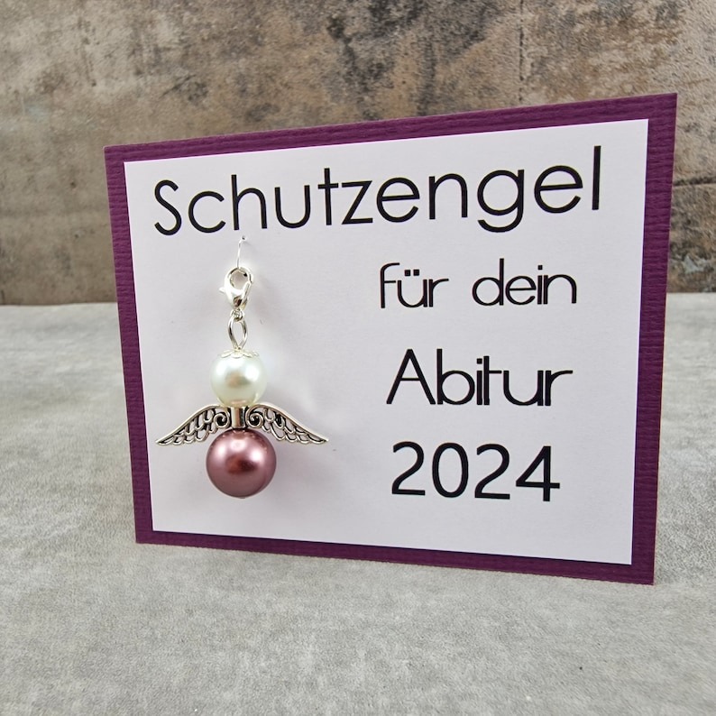 2024 High School Graduation Guardian Angel Lucky Charm Keychain Gift - High School Graduation and Exam Lucky Charm Gift Ideas