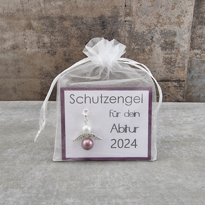 2024 High School Graduation Guardian Angel Lucky Charm Keychain Gift - High School Graduation and Exam Lucky Charm Gift Ideas