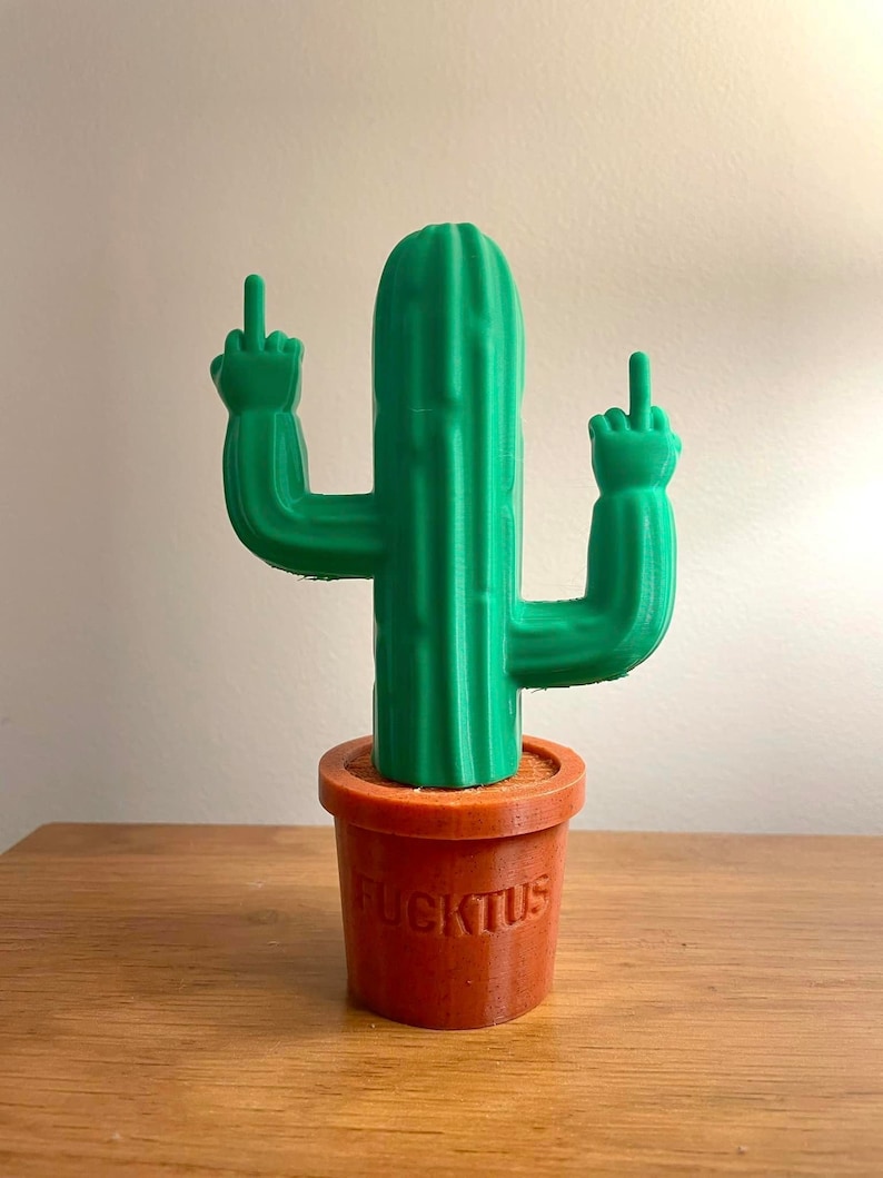 Fucktus The 3D Printed Middle Finger Cactus Figurine image 5