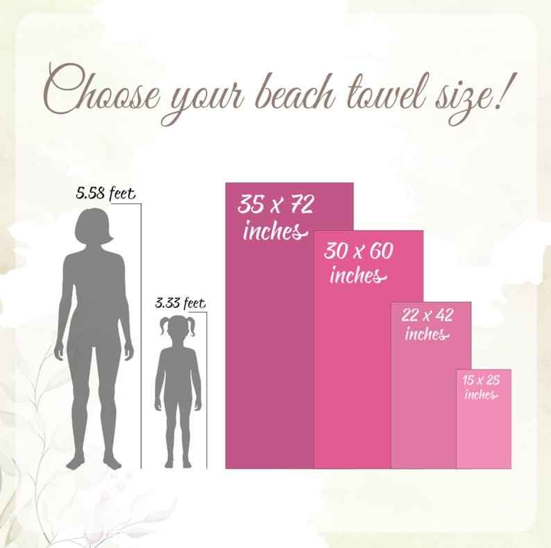 Personalized Ombre Beach Towel with Name