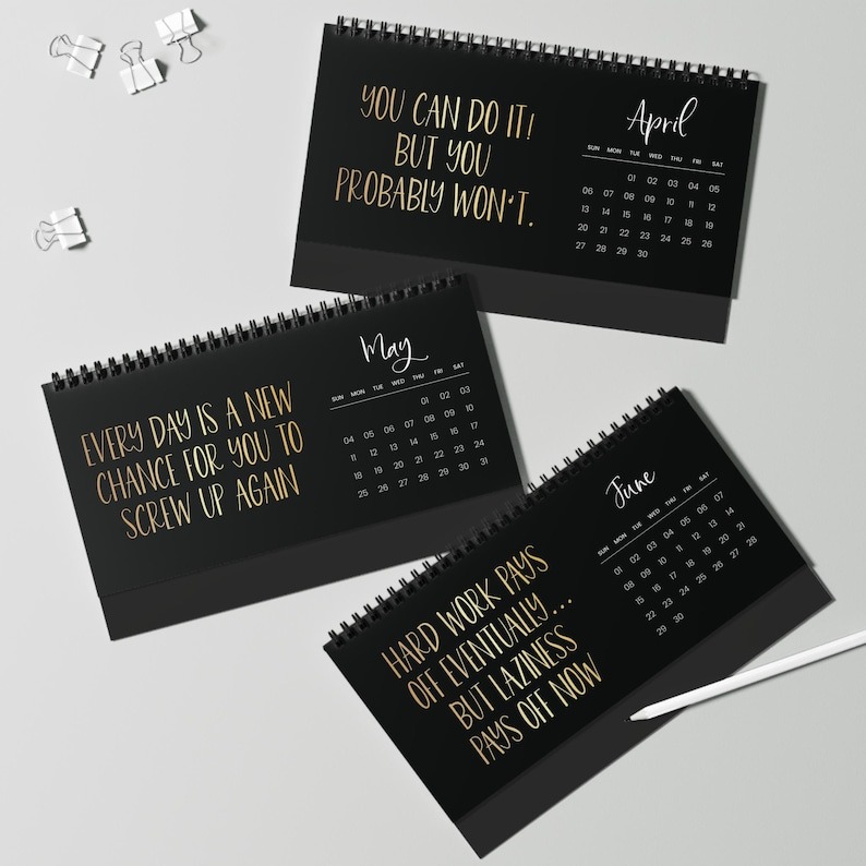 2025 Negative Sarcasm Calendar Desk Calendar