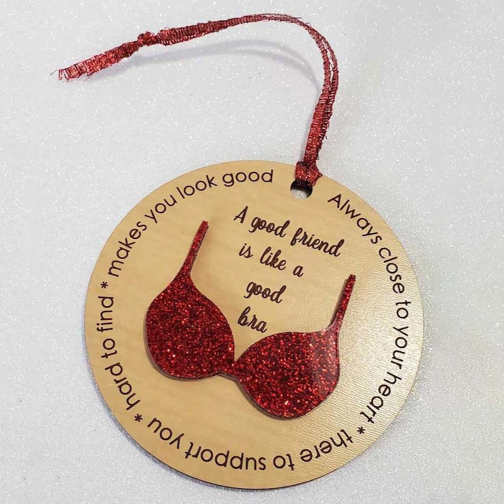 Best Friends Are Like Bras Christmas Gift Charms