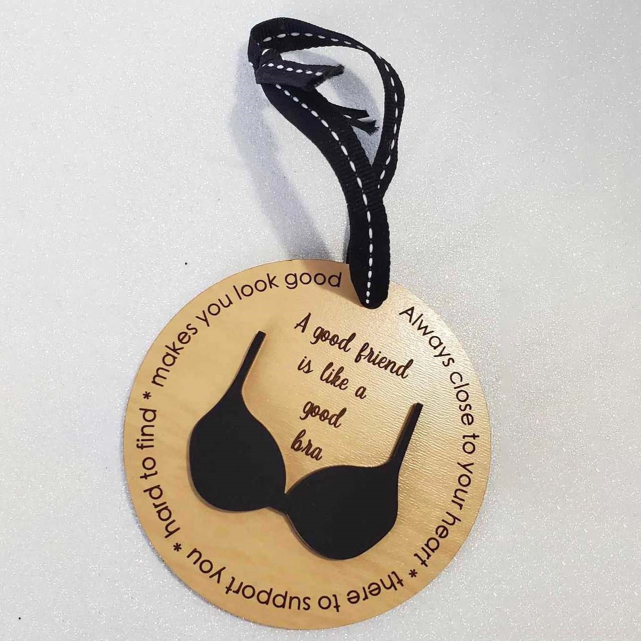 Best Friends Are Like Bras Christmas Gift Charms