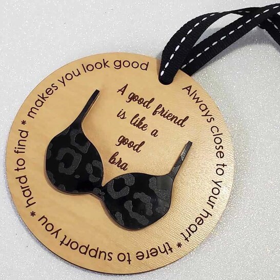 Best Friends Are Like Bras Christmas Gift Charms