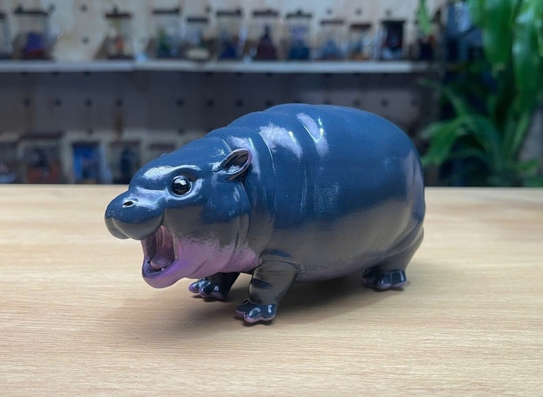 Moo Deng Baby Pygmy Hippo Collectible