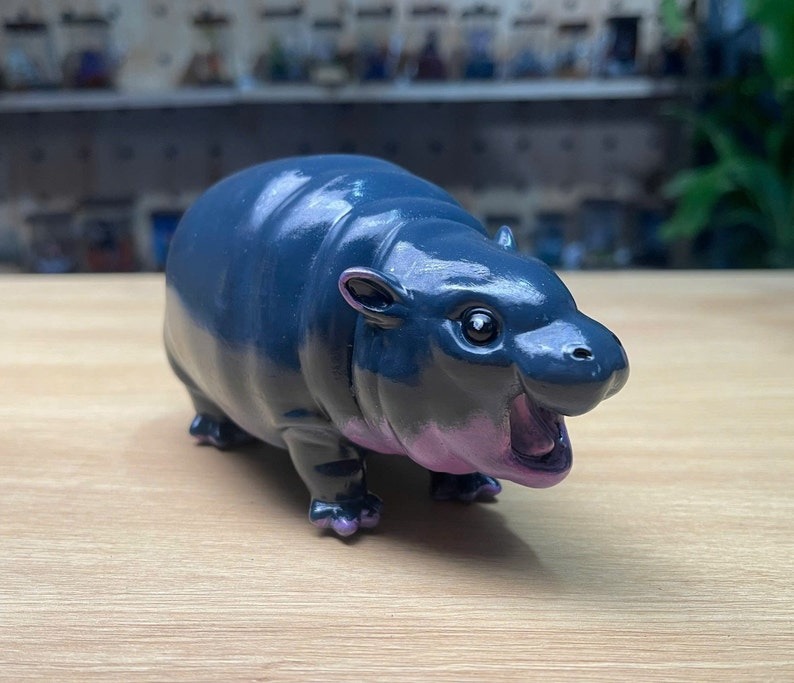 Moo Deng Baby Pygmy Hippo Collectible