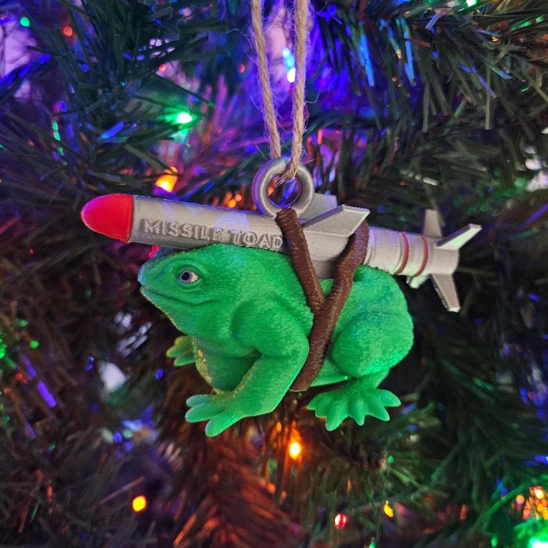 🐸Missile Toad Christmas Ornament