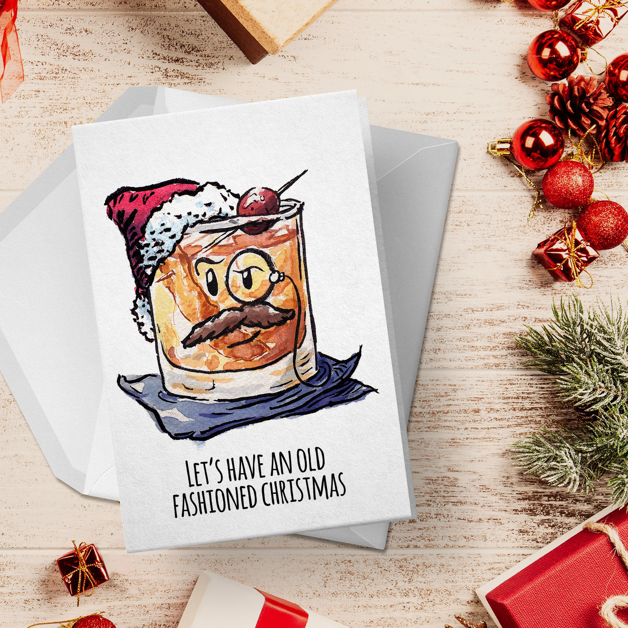 Funny Christmas Card for Drink Lover