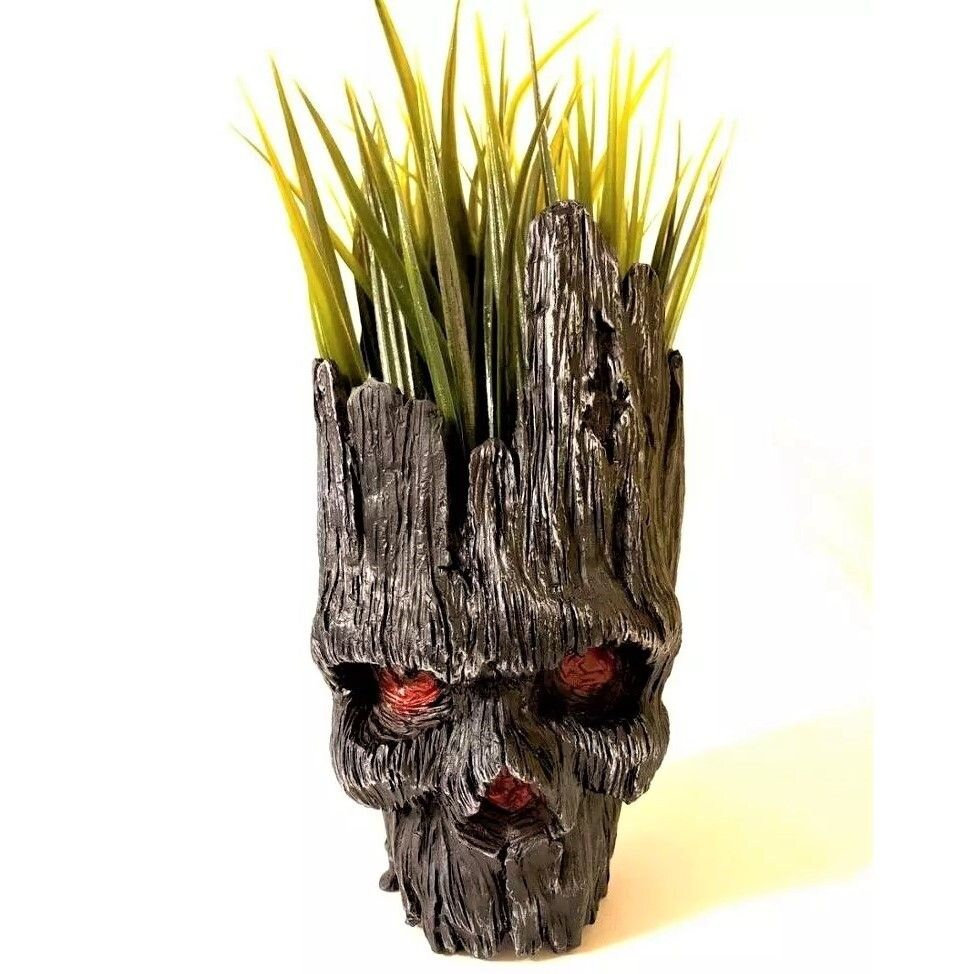 Ghost Tree Man Succulent Planter, Evil Groot Planter, Red Eyes Skull Planter For Decoration