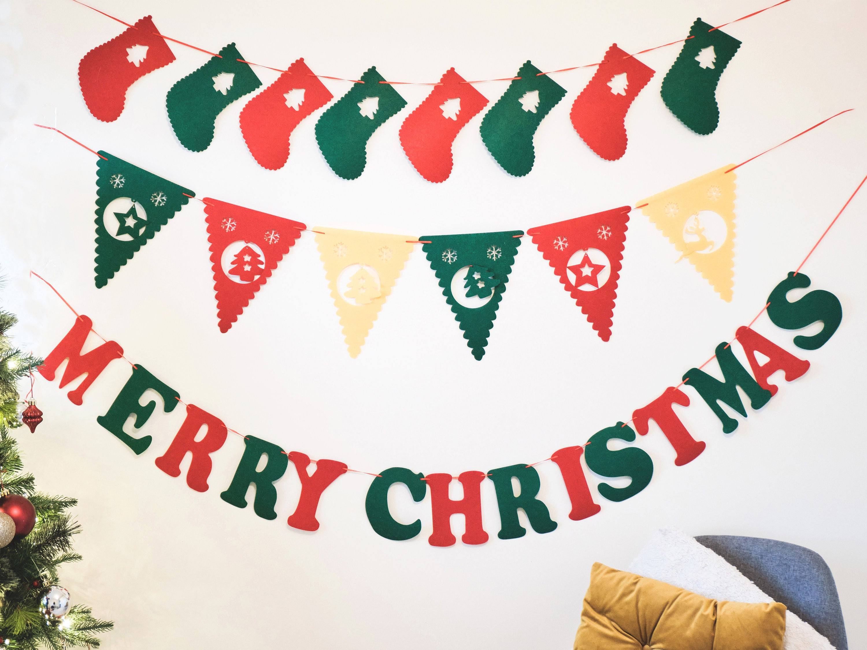 🎄🎄 High-Quality Felt Christmas Wall Decoration