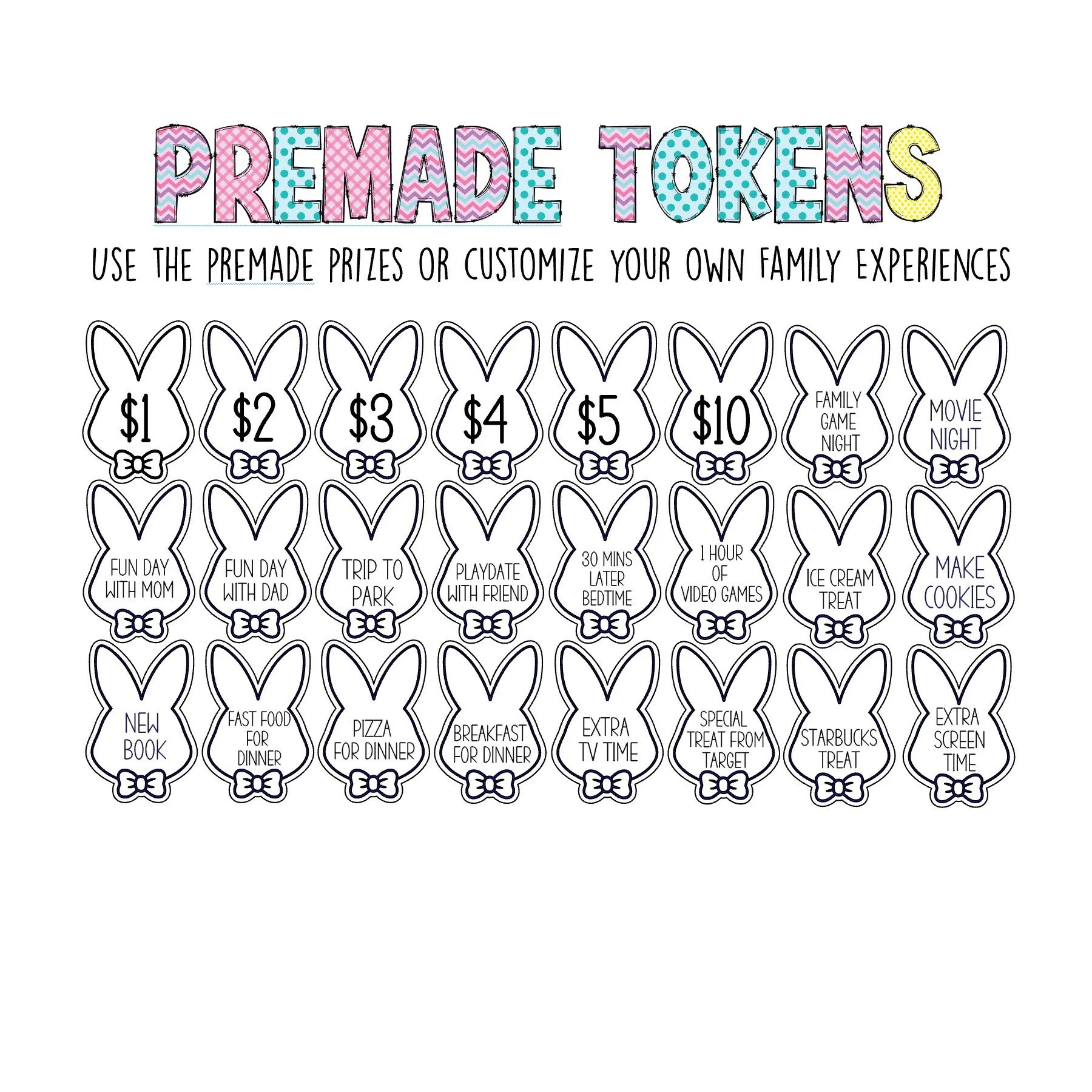 Easter Egg Reward Bunny Tokens