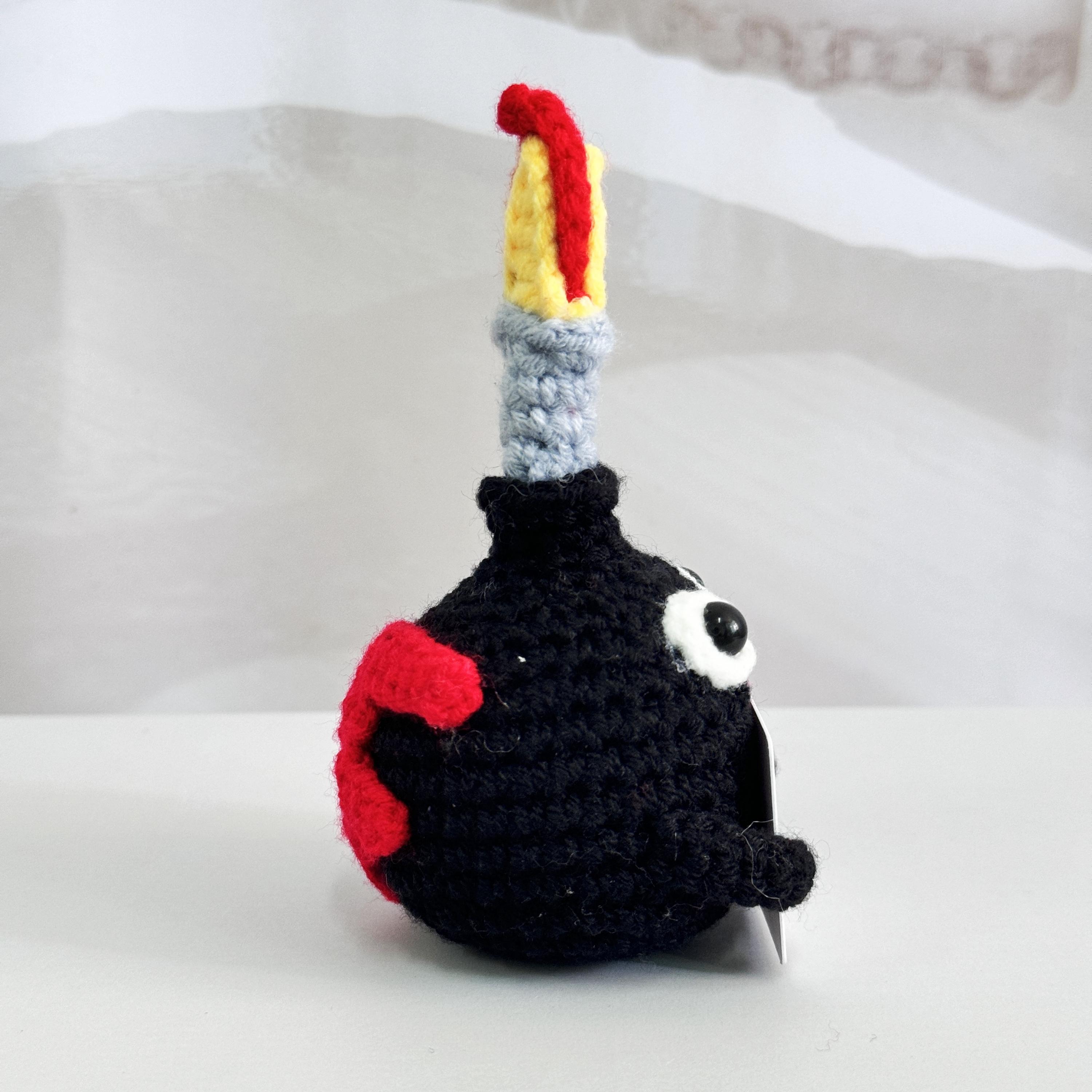 Handmade Crochet F-Bomb With Base