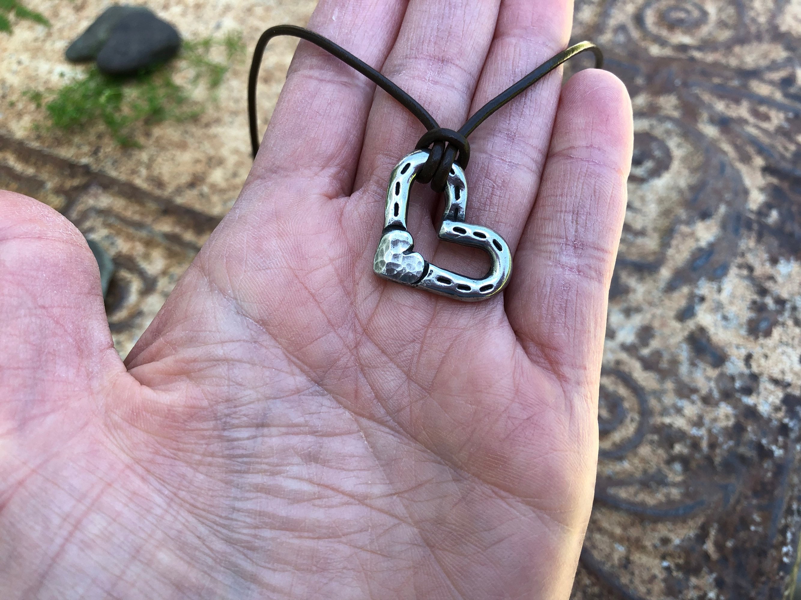 Heart and Horse Shoes Necklace