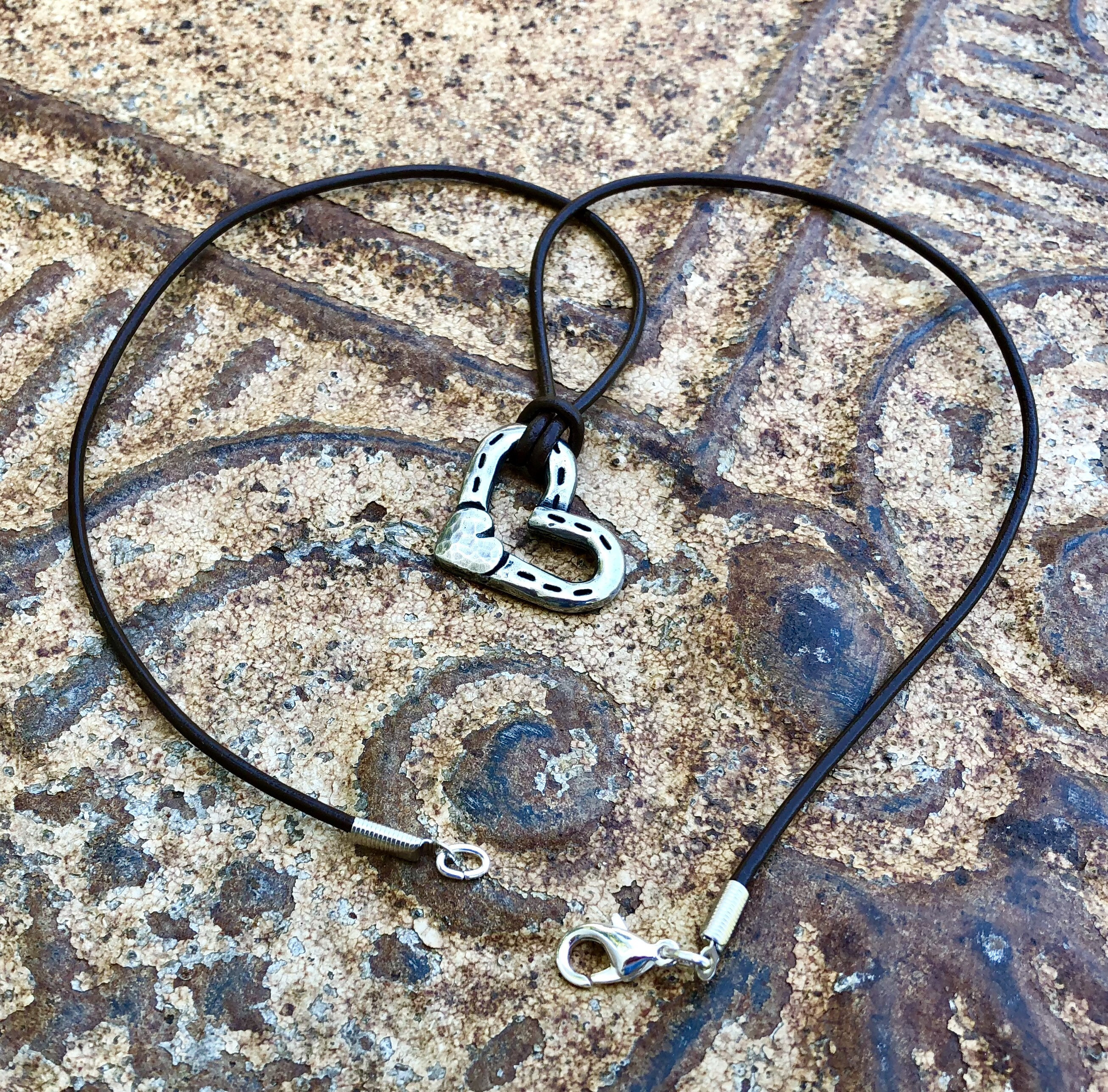 Heart and Horse Shoes Necklace