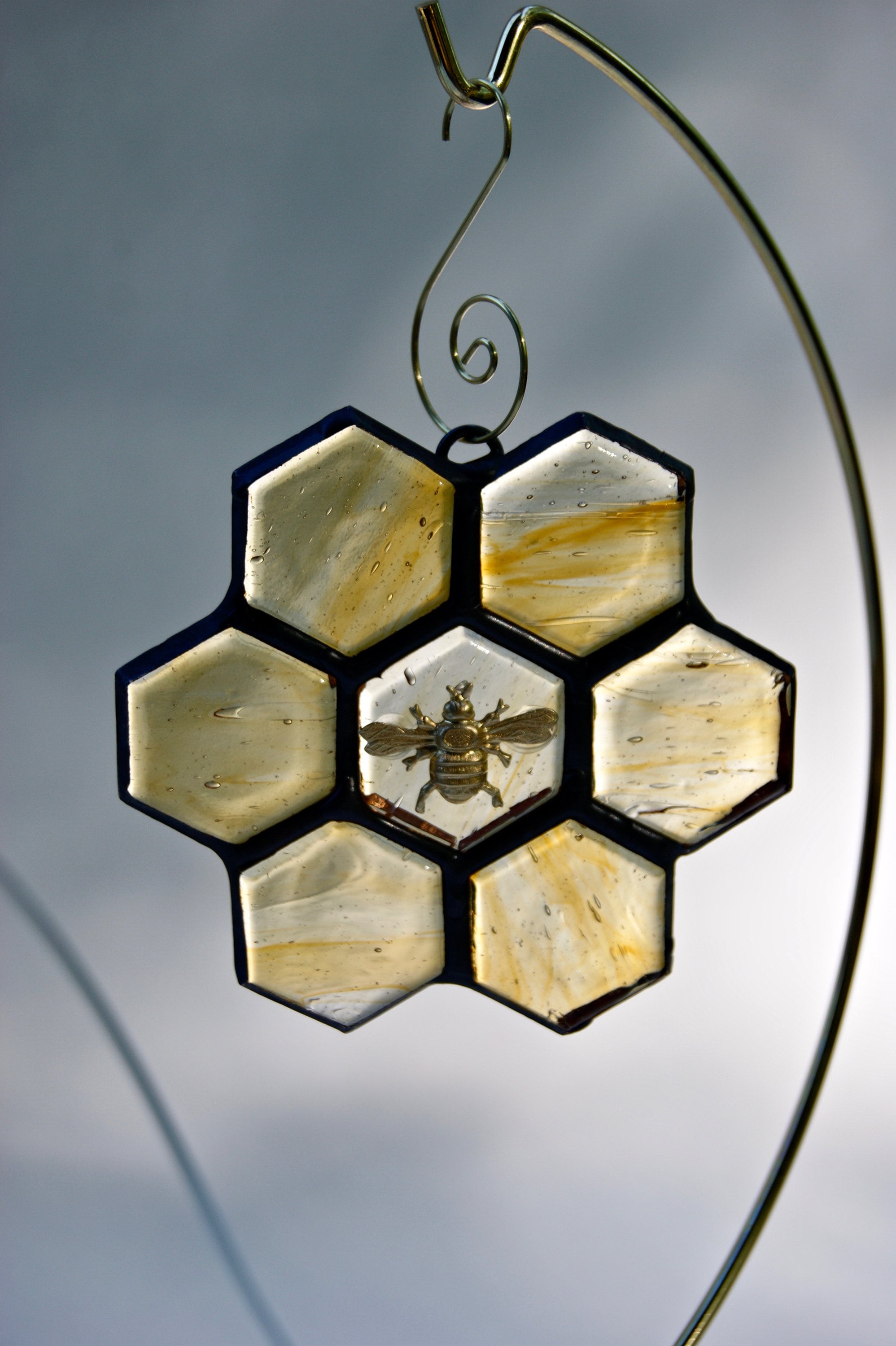Stained Glass Bee Suncatcher
