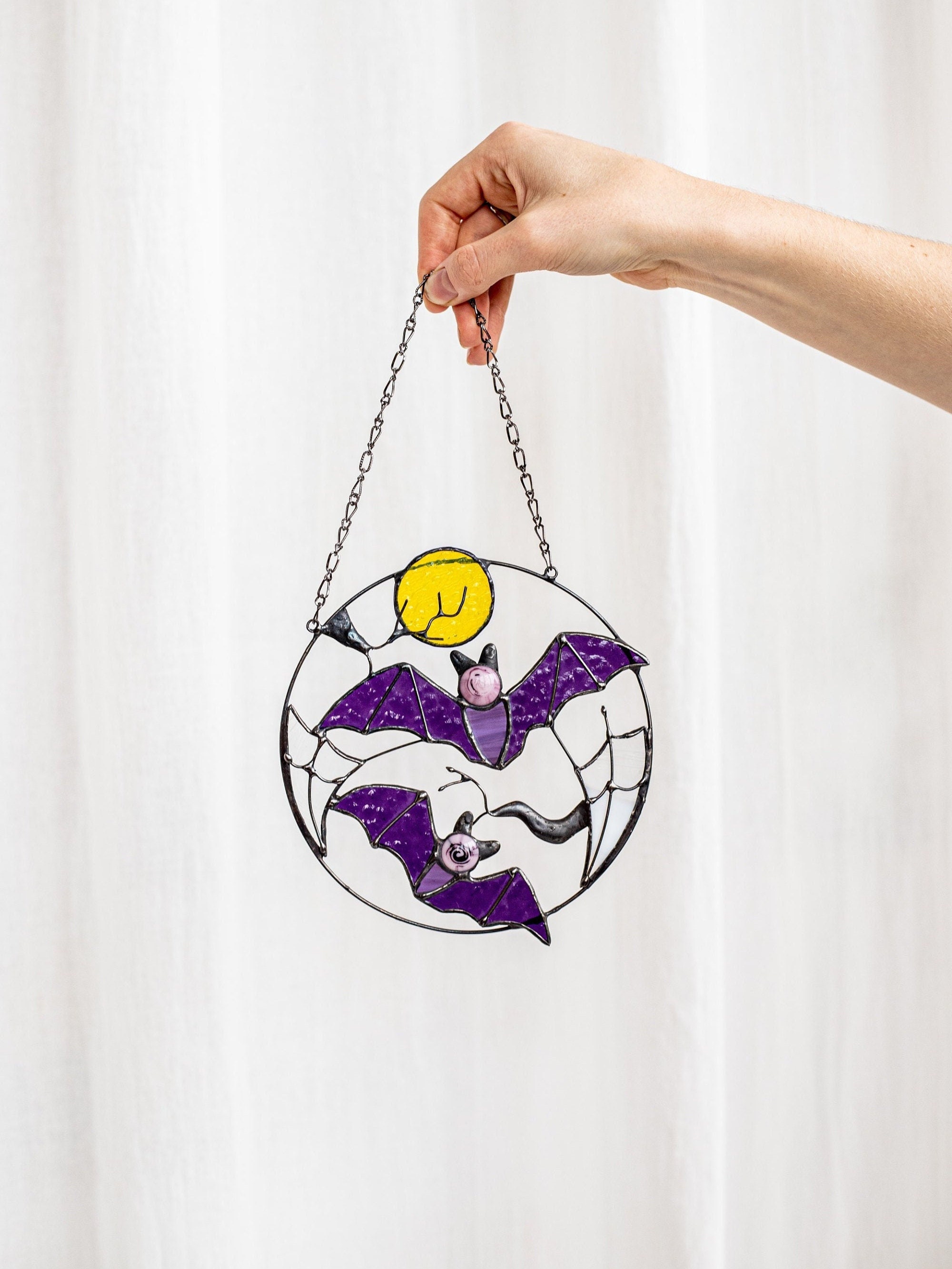 Gothic Bat Moon Suncatcher