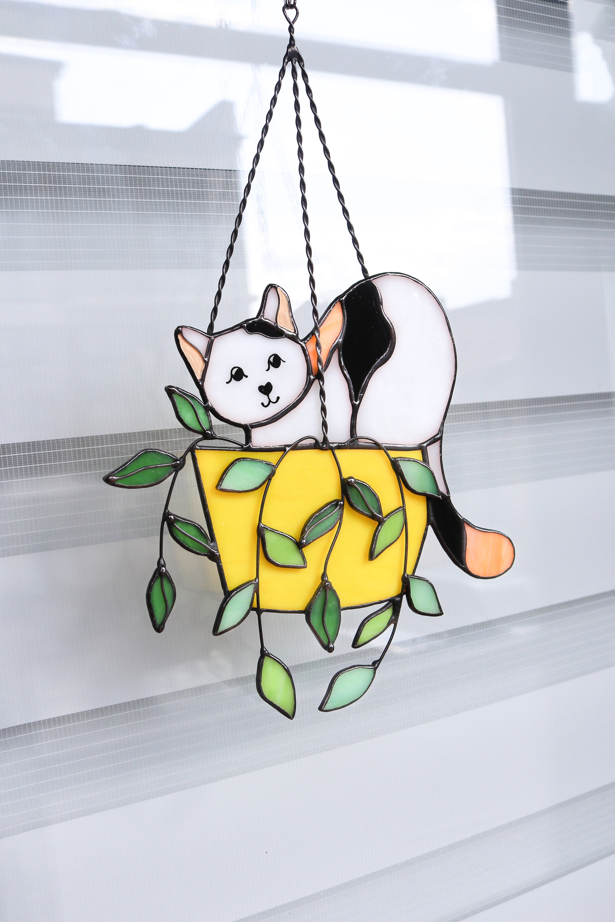🔥HOT SALE NOW 50% OFF - 🐱CAT IN A FLOWERPOT SUNCATCHER