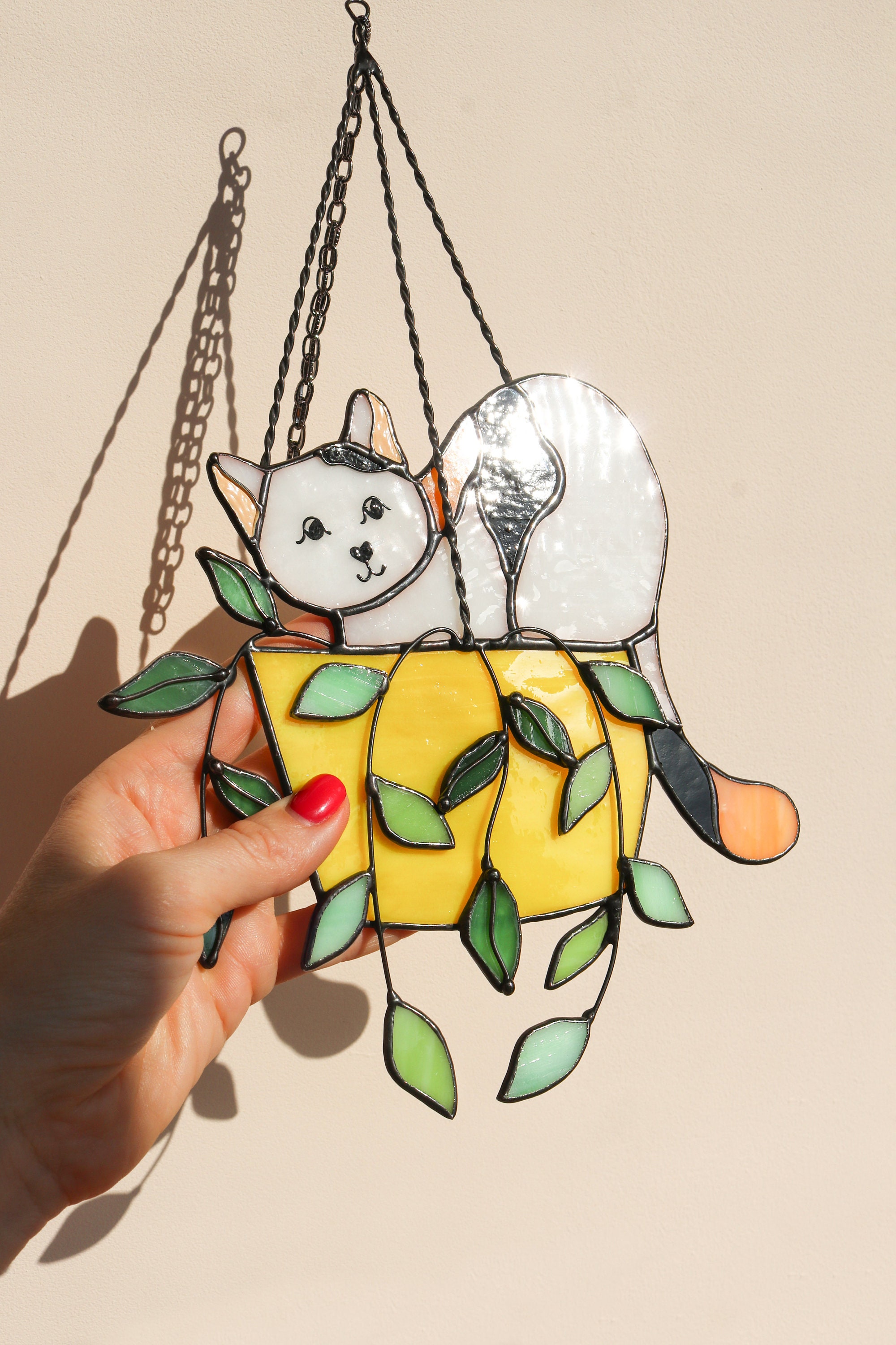 🔥HOT SALE NOW 50% OFF - 🐱CAT IN A FLOWERPOT SUNCATCHER