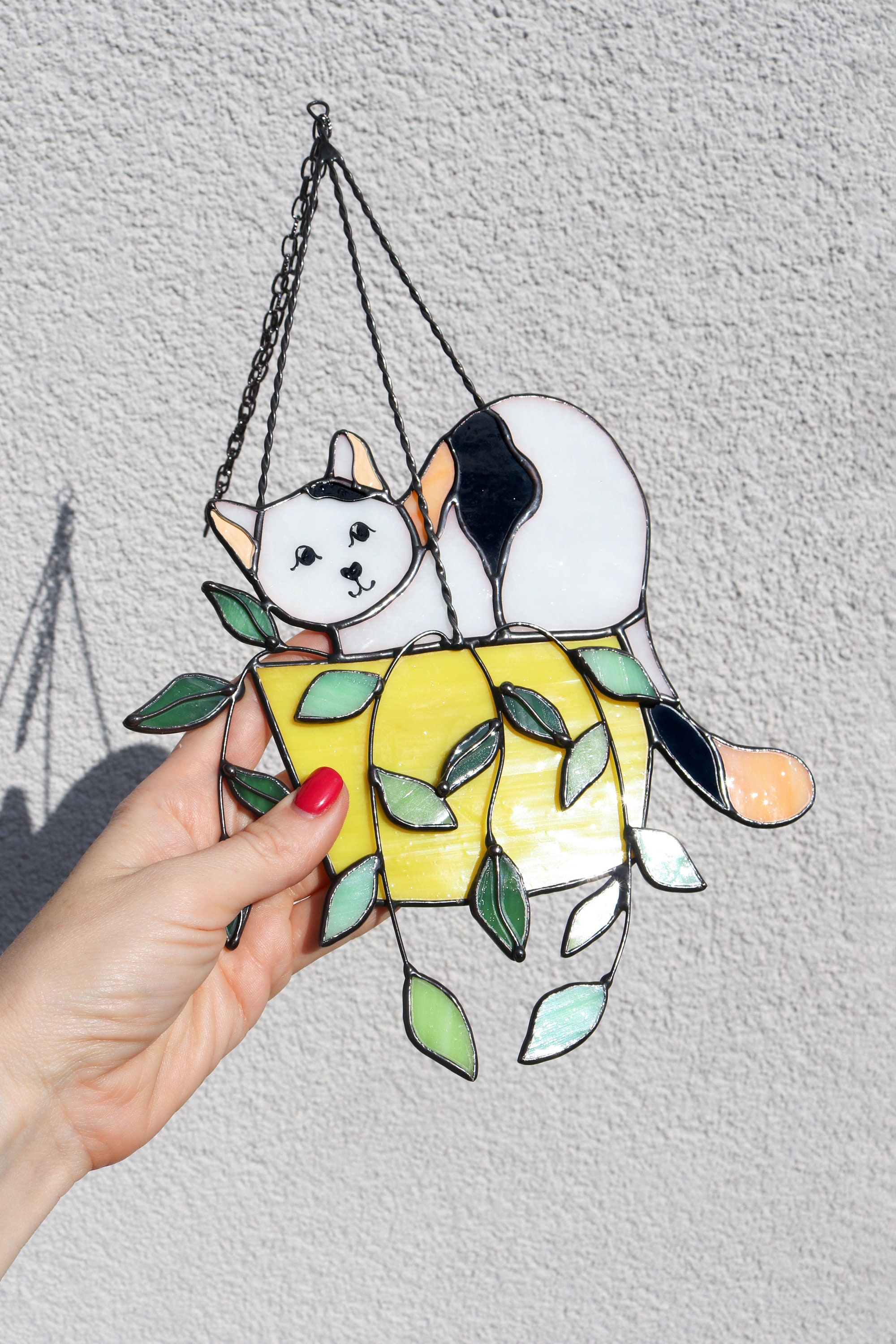 🔥HOT SALE NOW 50% OFF - 🐱CAT IN A FLOWERPOT SUNCATCHER