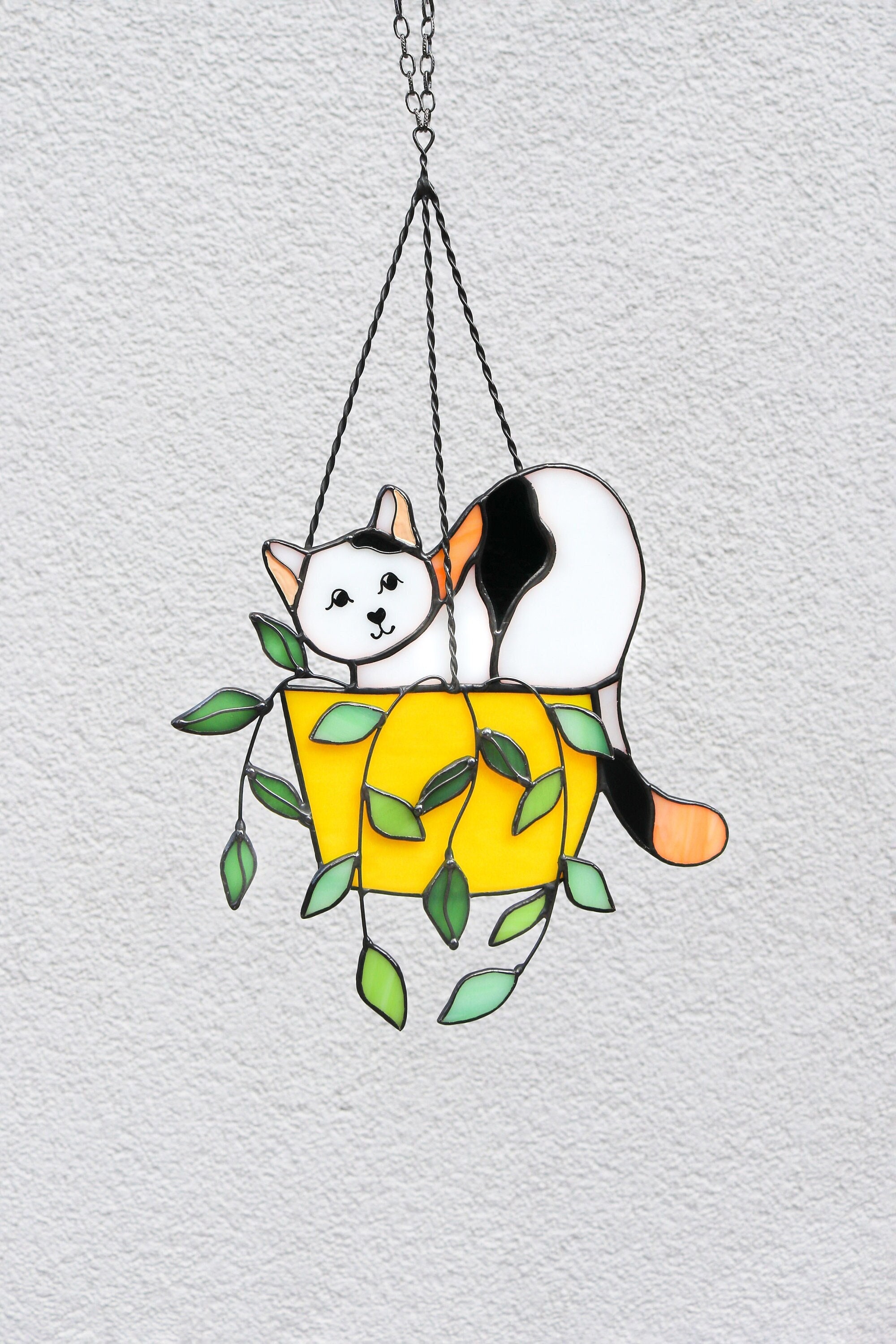 🔥HOT SALE NOW 50% OFF - 🐱CAT IN A FLOWERPOT SUNCATCHER