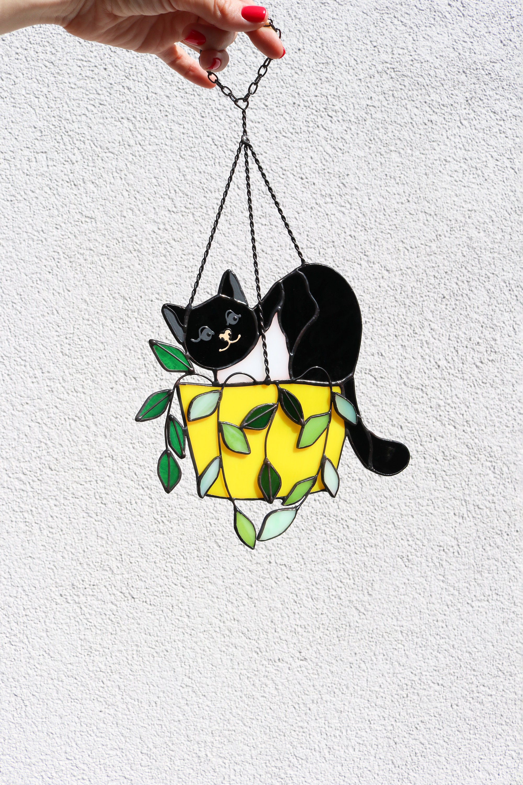 🔥HOT SALE NOW 50% OFF - 🐱CAT IN A FLOWERPOT SUNCATCHER