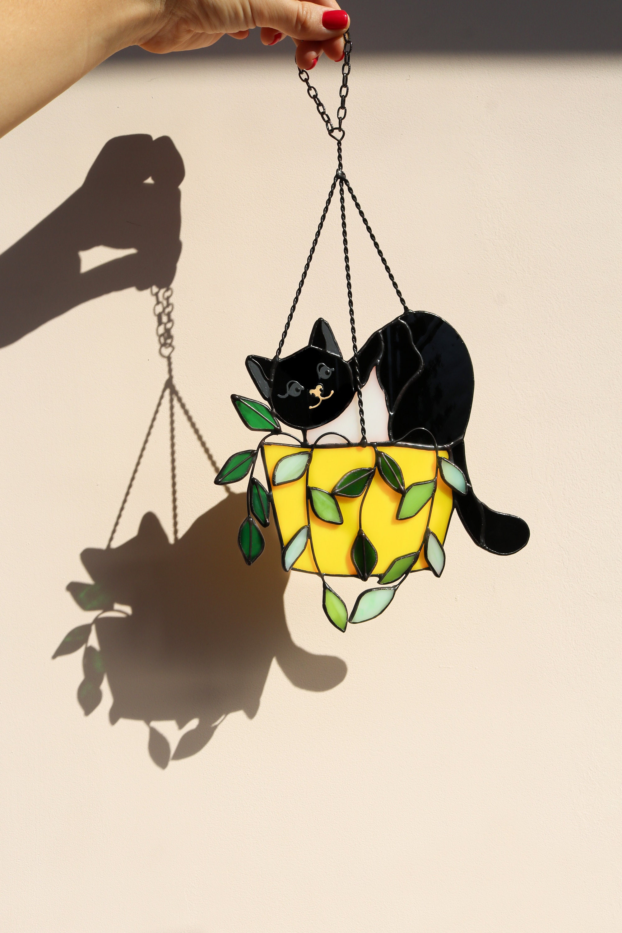 🔥HOT SALE NOW 50% OFF - 🐱CAT IN A FLOWERPOT SUNCATCHER