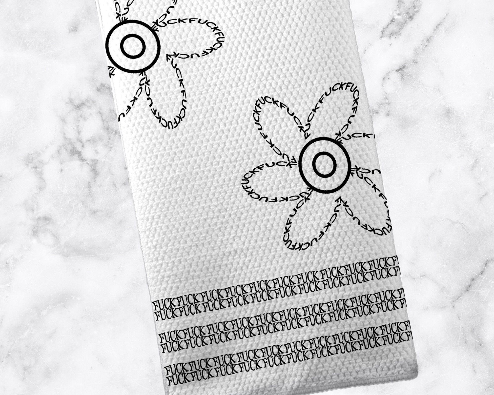 Sh*t Da*n F**k Kitchen Tea Towel