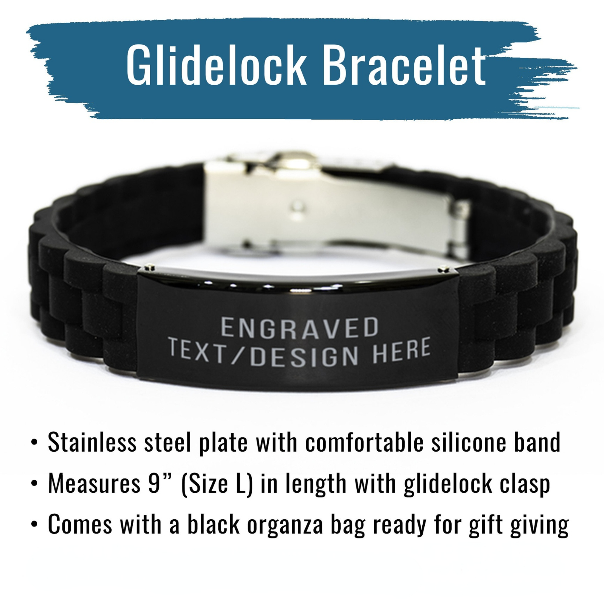 "I Will Carry You With Me" Personalized Engraved Memorial Bracelet