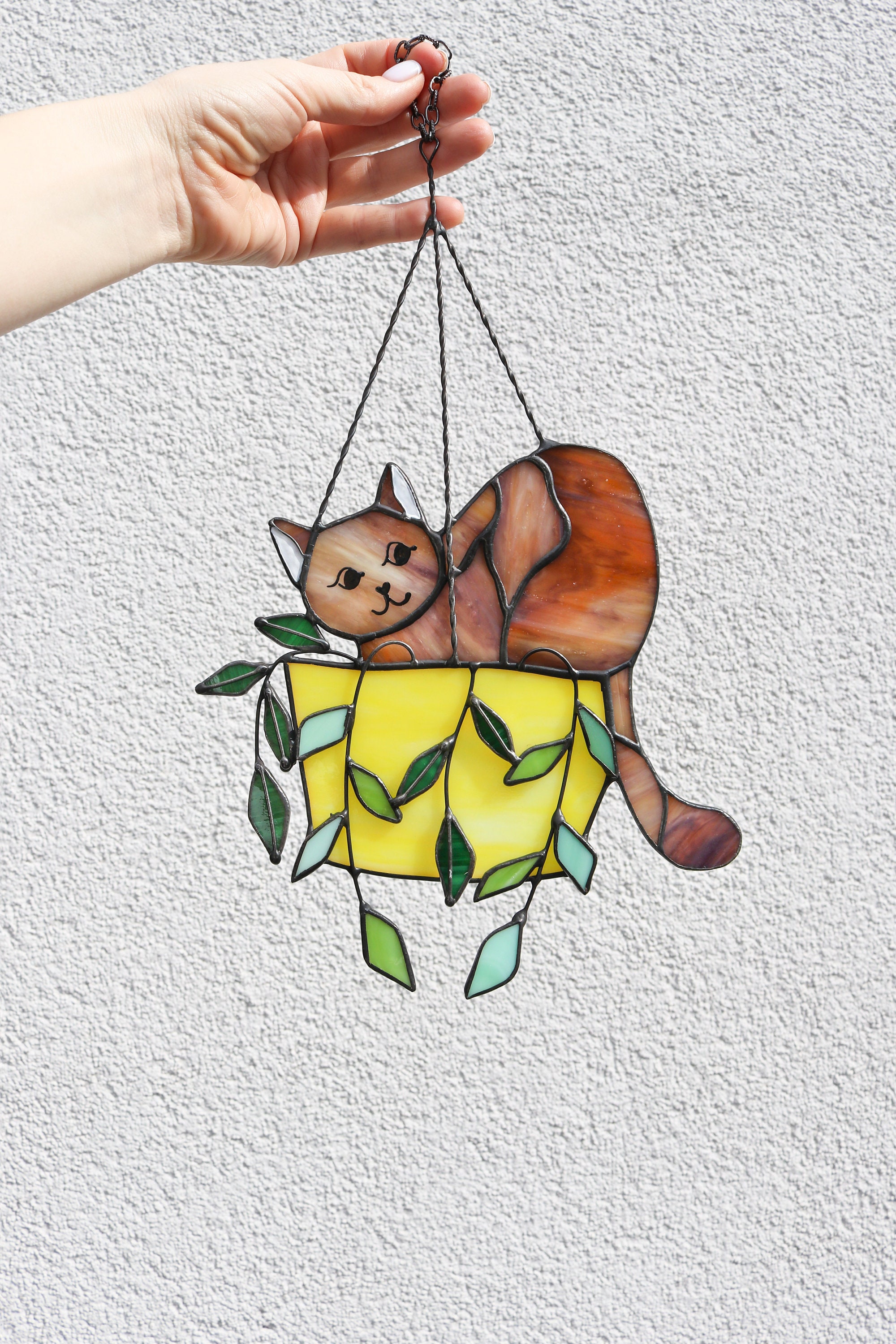 🔥HOT SALE NOW 50% OFF - 🐱CAT IN A FLOWERPOT SUNCATCHER